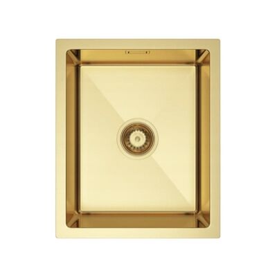 OEM Fregadero Monoseno Nayes, De 37x45 Cm, De Acero Inoxidable Con Revestimiento Pvd Dorado. OEM Fregadero Monoseno Nayes, De 37x45 Cm, De Acero Inoxidable Con Revestimiento Pvd Dorado.