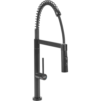 BELIANI Grifo De Cocina Con Resorte Articulado Y Extraíble 2 Modos De Rociado Aireador Acero Inoxidable Negro Atcama BELIANI Grifo De Cocina Con Resorte Articulado Y Extraíble 2 Modos De Rociado Aireador Acero Inoxidable Negro Atcama