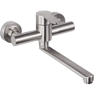 OEM Grifo De Cocina Fabricado En Acero Inoxidable 304 Para Montaje En Pared Con Caño Largo, Conexión De Agua Fría/caliente Para El Fregadero. OEM Grifo De Cocina Fabricado En Acero Inoxidable 304 Para Montaje En Pared Con Caño Largo, Conexión De Agua Fría/caliente Para El Fregadero.
