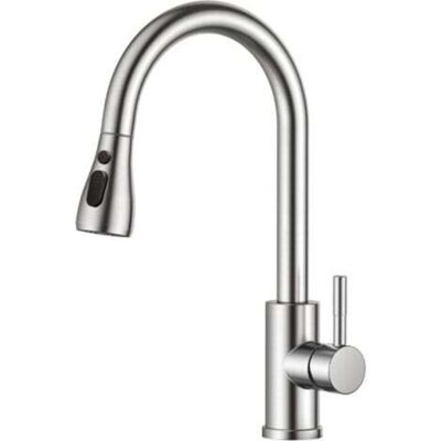 OEM Grifo De Cocina, Mezclador De Cocina, Grifo De Fregadero De Arco Alto Giratorio De 360° Con Rociador Emergente Y 3 Modos De Rociado, Acero Inoxidable. OEM Grifo De Cocina, Mezclador De Cocina, Grifo De Fregadero De Arco Alto Giratorio De 360° Con Rociador Emergente Y 3 Modos De Rociado, Acero Inoxidable.