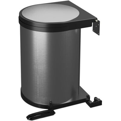 Relaxdays Cubo de Basura Inoxidable Bajo Fregadero - 12L - Contenedor Moderno de Cocina Relaxdays Cubo de Basura Inoxidable Bajo Fregadero - 12L - Contenedor Moderno de Cocina