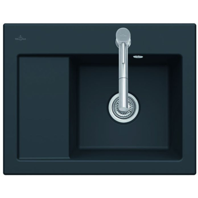 Fregadero de Cocina Compacto Subway 45 de Villeroy & Boch - Escurridor a la derecha - Jasper negro Fregadero de Cocina Compacto Subway 45 de Villeroy & Boch - Escurridor a la derecha - Jasper negro