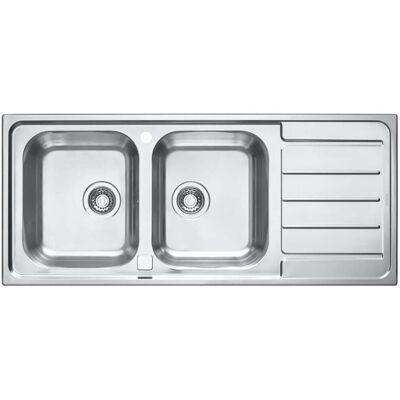 Alveus Line Maxim - Fregadero, 116x50 Cm, Con Control De Desagüe, Acero Inoxidable 1087975 Alveus Line Maxim - Fregadero, 116x50 Cm, Con Control De Desagüe, Acero Inoxidable 1087975