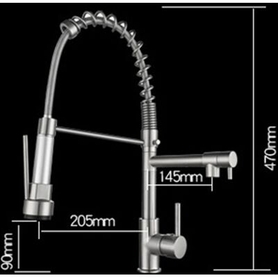 OEM Grifo De Cocina De Acero Inoxidable Con Resorte, Con Agua Fría Y Caliente, Apto Para Fregaderos, Lavabos Y Cajones De Verduras - Acabado Galvanizado OEM Grifo De Cocina De Acero Inoxidable Con Resorte, Con Agua Fría Y Caliente, Apto Para Fregaderos, Lavabos Y Cajones De Verduras - Acabado Galvanizado