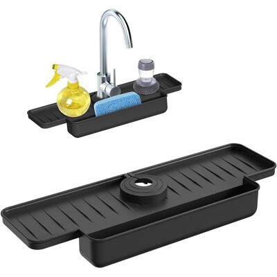OEM Protector Antisalpicaduras Para Grifo De Cocina, Soporte De Desagüe De Grifo De 15,7 Pulgadas, Alfombrilla De Silicona Para Grifo, Protector Antisalpicaduras Para Fregadero De Cocina - Negro OEM Protector Antisalpicaduras Para Grifo De Cocina, Soporte De Desagüe De Grifo De 15,7 Pulgadas, Alfombrilla De Silicona Para Grifo, Protector Antisalpicaduras Para Fregadero De Cocina - Negro