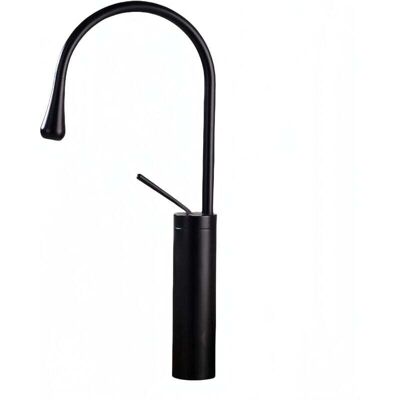 OEM Grifo Monomando Largo Y Lujoso Para Lavabo, De Un Solo Orificio, Para Baño, Aseo, Cocina, Bar, Fregadero, Lavabo, Embellecedor De Latón Macizo, Negro Mate, Arco Alto Redondeado - Crezuo OEM Grifo Monomando Largo Y Lujoso Para Lavabo, De Un Solo Orificio, Para Baño, Aseo, Cocina, Bar, Fregadero, Lavabo, Embellecedor De Latón Macizo, Negro Mate, Arco Alto Redondeado - Crezuo