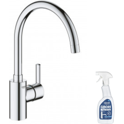 Grifo De Cocina Grohe Feel Quickfix Cromado + Limpiador Grohclean Grifo De Cocina Grohe Feel Quickfix Cromado + Limpiador Grohclean