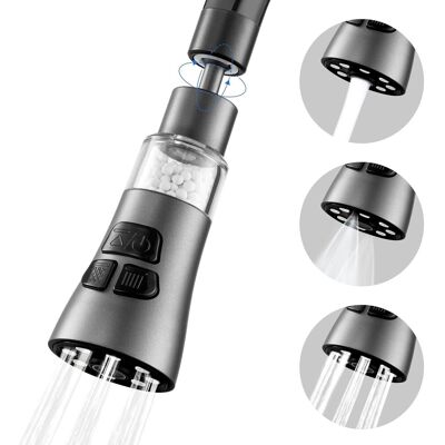 OEM Grifo Con Filtro Para Fregadero: Kit De Filtro Giratorio De 360° Con 9 Accesorios, Extensión De Rociado De 3 Modos, Purificador Que Elimina Metales Pesados Y Agua Dura, Apto Para Inodoros, Cocinas Y B OEM Grifo Con Filtro Para Fregadero: Kit De Filtro Giratorio De 360° Con 9 Accesorios, Extensión De Rociado De 3 Modos, Purificador Que Elimina Metales Pesados Y Agua Dura, Apto Para Inodoros, Cocinas Y B