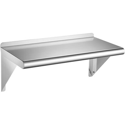 Vevor Estantería De Cocina Montaje En Pared Acero Inoxidable, Alta Resistencia, Capacidad De 113 Kg, Con Soportes, Estructura Triangular, Para Restaurantes, Cocinas Domesticas Y Garajes, 61 X 30,5 Cm Vevor Estantería De Cocina Montaje En Pared Acero Inoxidable, Alta Resistencia, Capacidad De 113 Kg, Con Soportes, Estructura Triangular, Para Restaurantes, Cocinas Domesticas Y Garajes, 61 X 30,5 Cm