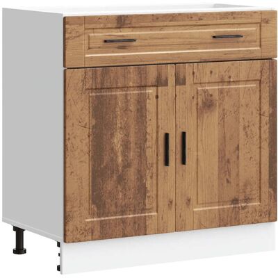 HELLOSHOP26 Mueble De Cocina Porto Con Puertas Prácticas 80 X 46 X 81,5 Cm Estilo Moderno Almacenamiento En Madera De Ingeniería Acabado En Madera Envejecida 020050290 HELLOSHOP26 Mueble De Cocina Porto Con Puertas Prácticas 80 X 46 X 81,5 Cm Estilo Moderno Almacenamiento En Madera De Ingeniería Acabado En Madera Envejecida 020050290