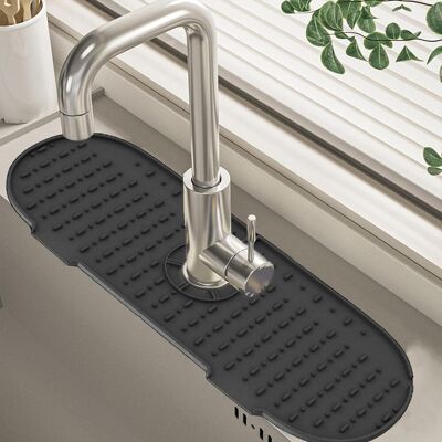 OEM Alfombrilla Para Grifo De Fregadero De Cocina, Alfombrilla Protectora Multifuncional Fácil De Limpiar, Tamaño 14x37cm, Alfombrilla Para Recoger Agua De Cocina Y Baño, Color Negro. OEM Alfombrilla Para Grifo De Fregadero De Cocina, Alfombrilla Protectora Multifuncional Fácil De Limpiar, Tamaño 14x37cm, Alfombrilla Para Recoger Agua De Cocina Y Baño, Color Negro.