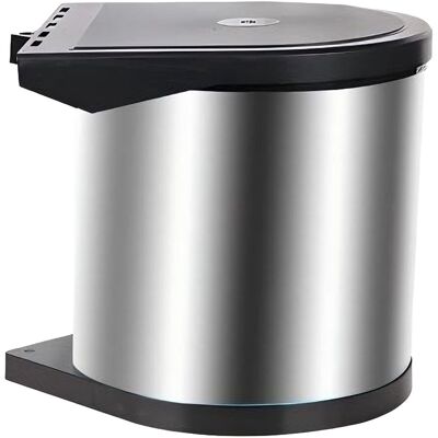 Relaxdays Cubo Empotrable 12 L, Tapa Abatible, Hbt 30,5x27x30cm, Para Mueble Bajo Fregadero, Acero Inoxidable Relaxdays Cubo Empotrable 12 L, Tapa Abatible, Hbt 30,5x27x30cm, Para Mueble Bajo Fregadero, Acero Inoxidable