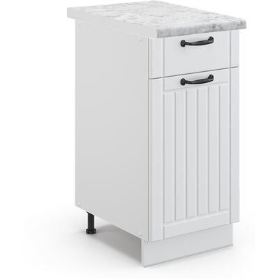 Vicco - Mueble bajo de cocina Fame-Line, Blanco casa de campo, 40 cm - Mueble de Cocina Vicco - Mueble bajo de cocina Fame-Line, Blanco casa de campo, 40 cm - Mueble de Cocina