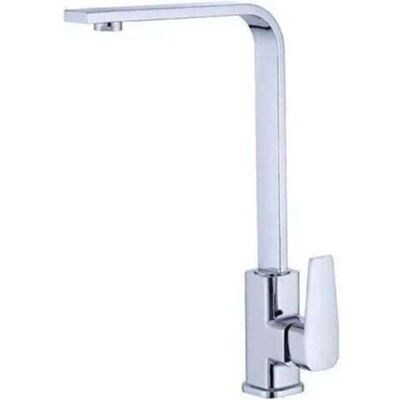 OEM Grifo De Cocina Cuadrado, Grifo De Agua Fría Y Caliente Para Fregadero, Tubo Plano Con Base De Cobre, Plata Brillante OEM Grifo De Cocina Cuadrado, Grifo De Agua Fría Y Caliente Para Fregadero, Tubo Plano Con Base De Cobre, Plata Brillante