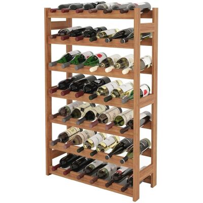 Botellero Relaxdays, 42 Botellas, Nogal, 102 X 63 X 25 Cm, Para Vino Tinto Y Blanco, Color Natural Botellero Relaxdays, 42 Botellas, Nogal, 102 X 63 X 25 Cm, Para Vino Tinto Y Blanco, Color Natural