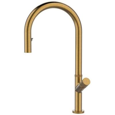 Alveus Swan - Grifo De Fregadero Con Ducha Extraíble, Bronce Cepillado 1150779 Alveus Swan - Grifo De Fregadero Con Ducha Extraíble, Bronce Cepillado 1150779