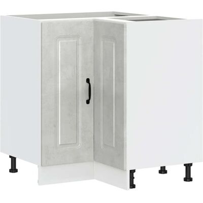 HELLOSHOP26 Mueble De Cocina Esquinero Moderno Con Puertas Prácticas 75,5 X 75,5 X 81,5 Cm Madera De Ingeniería Gris Hormigón 020049934 HELLOSHOP26 Mueble De Cocina Esquinero Moderno Con Puertas Prácticas 75,5 X 75,5 X 81,5 Cm Madera De Ingeniería Gris Hormigón 020049934