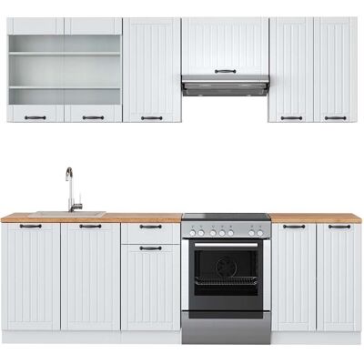 Vicco Blanco/Blanco 240cm Mueble de Cocina Fame-Line - Muebles de Cocina Vicco Blanco/Blanco 240cm Mueble de Cocina Fame-Line - Muebles de Cocina
