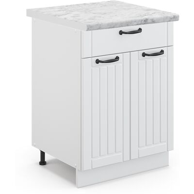 Vicco Modelo Fame-Line Gabinete Bajo de Cocina - Blanco con Mármol Vicco Modelo Fame-Line Gabinete Bajo de Cocina - Blanco con Mármol