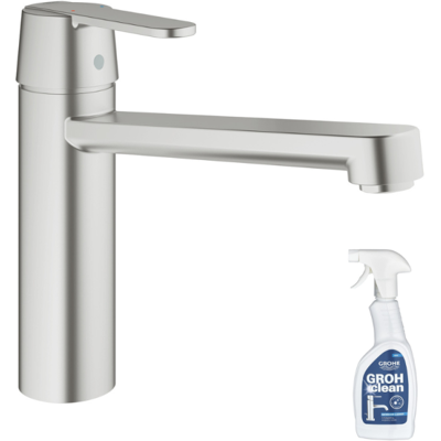 Get Batidora De Cocina Supersteel Caño Bajo + Limpiador Grohclean - Grohe Get Batidora De Cocina Supersteel Caño Bajo + Limpiador Grohclean - Grohe