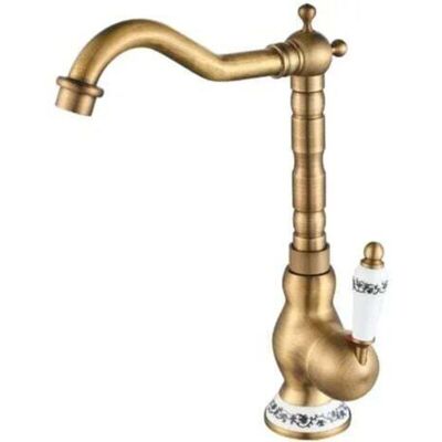 OEM Grifo De Lavabo Vintage, Grifo Mezclador Para Fregadero De Cocina Con Maneta Cerámica Giratoria De 360° Y Caño Alto (bronce). OEM Grifo De Lavabo Vintage, Grifo Mezclador Para Fregadero De Cocina Con Maneta Cerámica Giratoria De 360° Y Caño Alto (bronce).