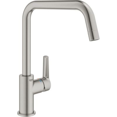 Grifo De Cocina Monomando De Caño Alto Grohe Start 2021 Supersteel + Microfibra Grifo De Cocina Monomando De Caño Alto Grohe Start 2021 Supersteel + Microfibra