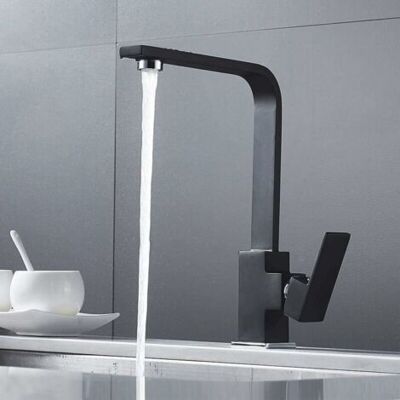 OEM Grifo Mezclador De Cocina, Grifo Cuadrado Con Caño Alto - Grifo Mezclador Para Fregadero - Latón (negro) OEM Grifo Mezclador De Cocina, Grifo Cuadrado Con Caño Alto - Grifo Mezclador Para Fregadero - Latón (negro)