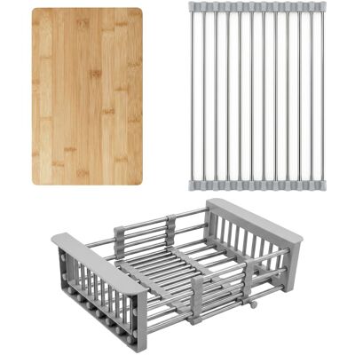 Juego De Accesorios Para Fregadero De Cocina 3 Piezas Rea Grey Juego De Accesorios Para Fregadero De Cocina 3 Piezas Rea Grey