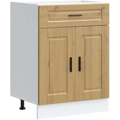 HELLOSHOP26 Mueble De Cocina De Roble Hecho A Mano 60 X 46 X 81,5 Cm Con Patas Ajustables Diseño Moderno En Madera De Ingeniería 020050281 HELLOSHOP26 Mueble De Cocina De Roble Hecho A Mano 60 X 46 X 81,5 Cm Con Patas Ajustables Diseño Moderno En Madera De Ingeniería 020050281
