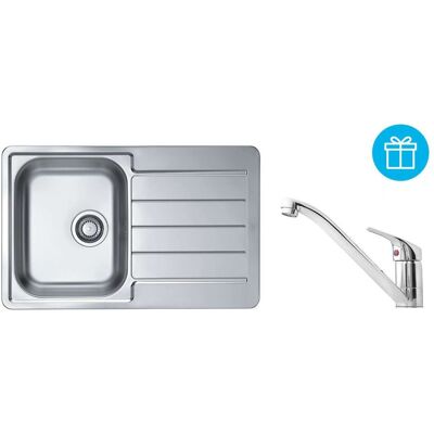 Alveus Conjuntos De Cocina - Conjunto De Fregadero Line 80, Grifo Riviera + Regalo, Cromo Seta271 Alveus Conjuntos De Cocina - Conjunto De Fregadero Line 80, Grifo Riviera + Regalo, Cromo Seta271