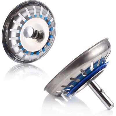 OEM Tapón Colador De Acero Inoxidable De 2 Piezas Para Fregaderos, Tapa De Filtro De Acero Inoxidable Para Fregadero De Cocina Y Baño, Tapón De Fregadero Con Orificio Colador, 80 Mm De Diámetro - Crezuo OEM Tapón Colador De Acero Inoxidable De 2 Piezas Para Fregaderos, Tapa De Filtro De Acero Inoxidable Para Fregadero De Cocina Y Baño, Tapón De Fregadero Con Orificio Colador, 80 Mm De Diámetro - Crezuo