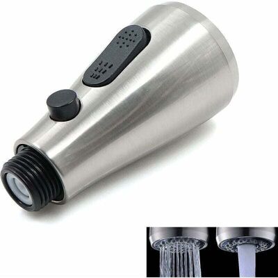 OEM Grifo De Fregadero De Cocina De Repuesto - Cabezal Rociador Extraíble De Plástico Con Acabado Cepillado, Compatible Con 2 Modos De Cambio (rociado, Chorro) Con Botón De Parada - Crezuo OEM Grifo De Fregadero De Cocina De Repuesto - Cabezal Rociador Extraíble De Plástico Con Acabado Cepillado, Compatible Con 2 Modos De Cambio (rociado, Chorro) Con Botón De Parada - Crezuo