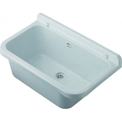 Lavabo De Pared Exterior Con Rebosadero De 55 X 34 Cm – Mármol – Jardín Y Garaje – Kit De Montaje Y Desagüe – Negrari Lavabo De Pared Exterior Con Rebosadero De 55 X 34 Cm – Mármol – Jardín Y Garaje – Kit De Montaje Y Desagüe – Negrari