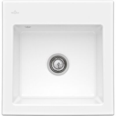Fregadero de 1 seno Subway 50 S - Resistente a impactos, Blanco CeramicPlus Fregadero de 1 seno Subway 50 S - Resistente a impactos, Blanco CeramicPlus