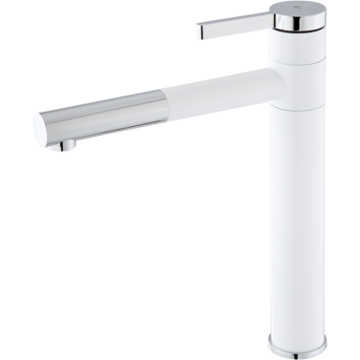 Essebagno Ultrate Grifo Mezclador Fregadero Blanco Y Cromado Essebagno Ultrate Grifo Mezclador Fregadero Blanco Y Cromado