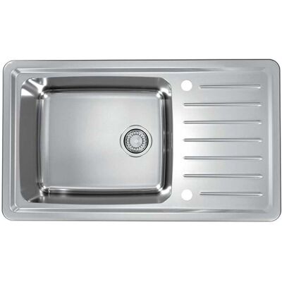 Alveus Galeo - Fregadero, 86x50 Cm, Con Control De Desagüe, Acero Inoxidable 1128554 Alveus Galeo - Fregadero, 86x50 Cm, Con Control De Desagüe, Acero Inoxidable 1128554