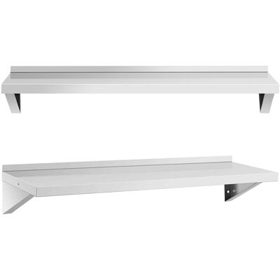 Royal Catering - Estantería De Cocina Para Colgar En La Pared De Acero Hasta 80 Kg 120 X 40 Cm Royal Catering - Estantería De Cocina Para Colgar En La Pared De Acero Hasta 80 Kg 120 X 40 Cm