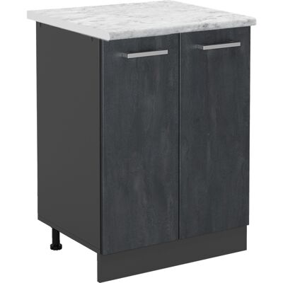 Vicco - Mueble Bajo De Cocina R-line, Hormigón Negro, 60 Cm Et Mármol Vicco - Mueble Bajo De Cocina R-line, Hormigón Negro, 60 Cm Et Mármol