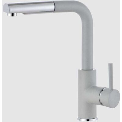 Alveus Siros - Grifo De Fregadero Con Salida Extraíble, Concrete/acero Inoxidable 1129044 Alveus Siros - Grifo De Fregadero Con Salida Extraíble, Concrete/acero Inoxidable 1129044