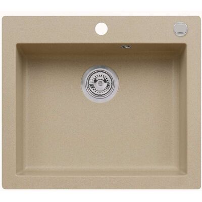 Alveus Cortina - Fregadero De Granito 57x50 Cm, Con Control De Desagüe, Beige 1133446 Alveus Cortina - Fregadero De Granito 57x50 Cm, Con Control De Desagüe, Beige 1133446