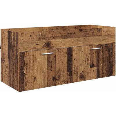 HELLOSHOP26 Mueble Bajo Fregadero Moderno Con Gran Capacidad De Almacenamiento 100 X 38,5 X 46 Cm Fabricado En Madera De Ingeniería Con Acabado Envejecido 020052658 HELLOSHOP26 Mueble Bajo Fregadero Moderno Con Gran Capacidad De Almacenamiento 100 X 38,5 X 46 Cm Fabricado En Madera De Ingeniería Con Acabado Envejecido 020052658