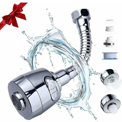 OEM Extensión De Grifo Universal Antisalpicaduras Giratoria 360° Crezuo Con Caño Flexible De 3 Modos, Plástico Abs Cromado.-crezuo OEM Extensión De Grifo Universal Antisalpicaduras Giratoria 360° Crezuo Con Caño Flexible De 3 Modos, Plástico Abs Cromado.-crezuo