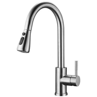 OEM Grifo De Cocina Con Rociador Extraíble, Grifo Mezclador Para Fregadero, Ahorro De Agua, Acero-crezuo-crezuo OEM Grifo De Cocina Con Rociador Extraíble, Grifo Mezclador Para Fregadero, Ahorro De Agua, Acero-crezuo-crezuo