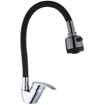 Trade Shop - Grifo Mezclador Fregadero Ducha Mango Para Cocina Hogar Flexible Negro - Trade Shop - Grifo Mezclador Fregadero Ducha Mango Para Cocina Hogar Flexible Negro -