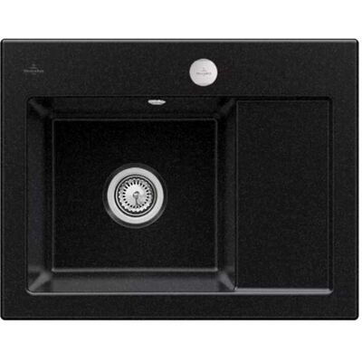 Fregadero compacto Subway 45 de Villeroy & Boch - 1 seno, escurridor derecho Fregadero compacto Subway 45 de Villeroy & Boch - 1 seno, escurridor derecho