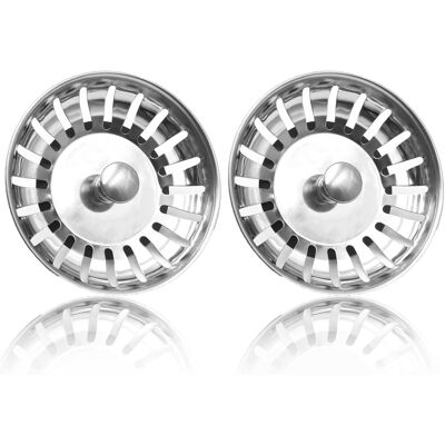 OEM 2 Coladores De Fregadero De Acero Inoxidable Engrosados, Tapón De Drenaje Para Fregaderos De 79 A 82 Mm (diámetro De 80 Mm). OEM 2 Coladores De Fregadero De Acero Inoxidable Engrosados, Tapón De Drenaje Para Fregaderos De 79 A 82 Mm (diámetro De 80 Mm).