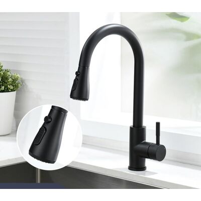 OEM Grifo De Cocina Con Rociador Extraíble, Grifo Mezclador Giratorio De 360 grados, Negro, Con 3 Modos De Rociado, Grifo De Cocina Monomando, Fregadero Con Agua Caliente Y Fría Disponible -inhhub OEM Grifo De Cocina Con Rociador Extraíble, Grifo Mezclador Giratorio De 360 grados, Negro, Con 3 Modos De Rociado, Grifo De Cocina Monomando, Fregadero Con Agua Caliente Y Fría Disponible -inhhub