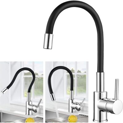 OEM Grifo De Cocina Negro, Grifo Mezclador De Cocina Con Caño Flexible, Grifo De Cocina Giratorio 360°, Grifo De Fregadero De Cocina, Latón. OEM Grifo De Cocina Negro, Grifo Mezclador De Cocina Con Caño Flexible, Grifo De Cocina Giratorio 360°, Grifo De Fregadero De Cocina, Latón.