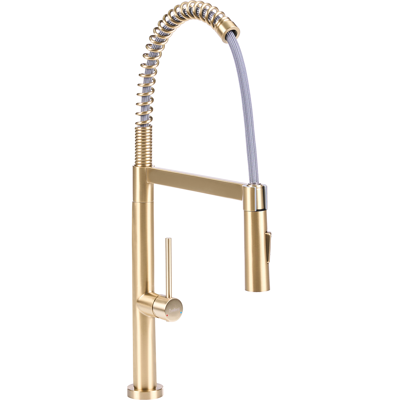 BELIANI Grifo De Cocina Con Resorte Articulado Y Extraíble 2 Modos De Rociado Aireador Acero Inoxidable Dorado Atcama BELIANI Grifo De Cocina Con Resorte Articulado Y Extraíble 2 Modos De Rociado Aireador Acero Inoxidable Dorado Atcama