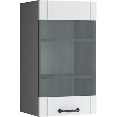 Vicco - Armario De Cocina Con Vidrio Fame-line, Blanco Casa De Campo, 40 Cm Vicco - Armario De Cocina Con Vidrio Fame-line, Blanco Casa De Campo, 40 Cm